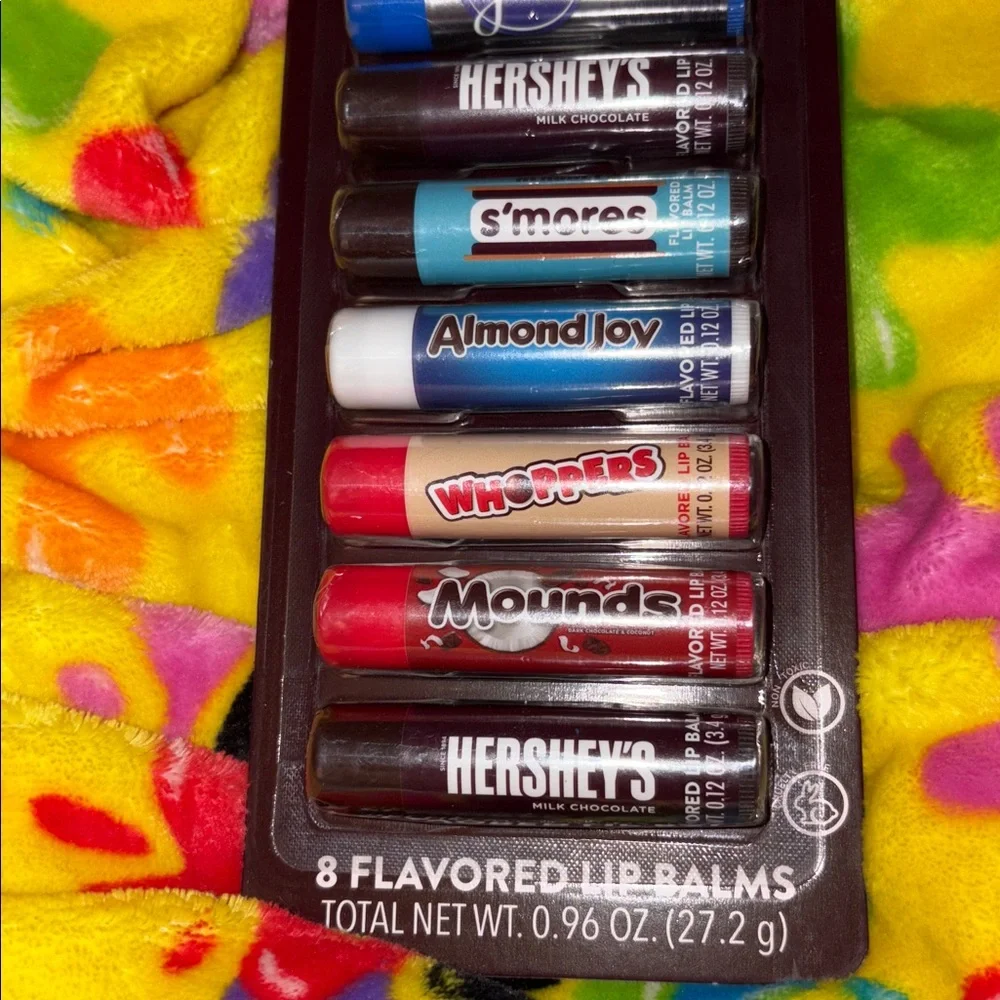 Hershey’s candy chocolate  Rare Flavored Lip Balm Set 8 Pack NEW QUICk SHIP
